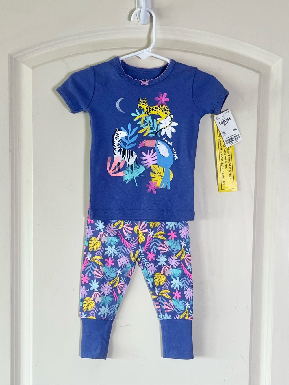 OshKosh B'gosh purple jungle or zoo animal 2-piece set 6 months